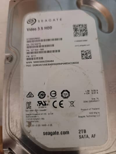 Seagate 2TB HDD hard drive 100% perfect