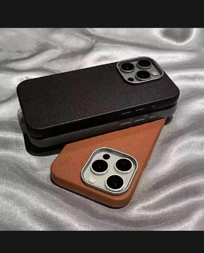 LUXURY LEATHER CASES WITH CAMERA LENS PROTECTION FOR 15 16 17