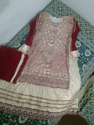 lehenga with embriodered shirt
