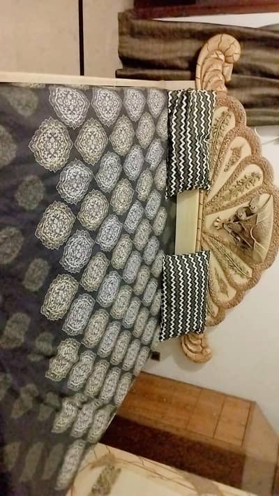 Antique wooden deco paint bedset