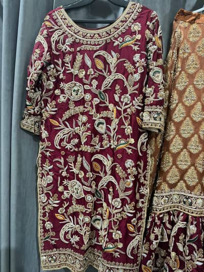 Bridal dress Maroon