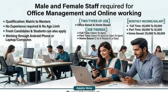 full time part time office work home base jobs available
