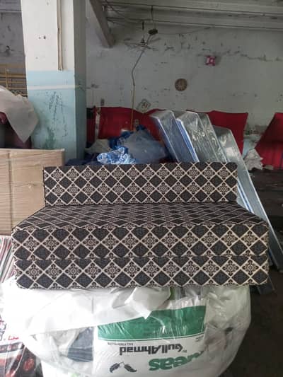 sofa cum bed and folding mattress