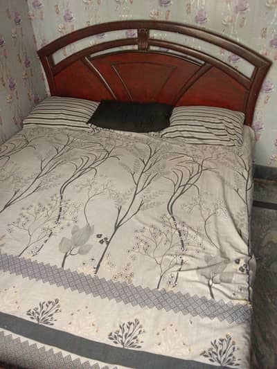 wooden bed