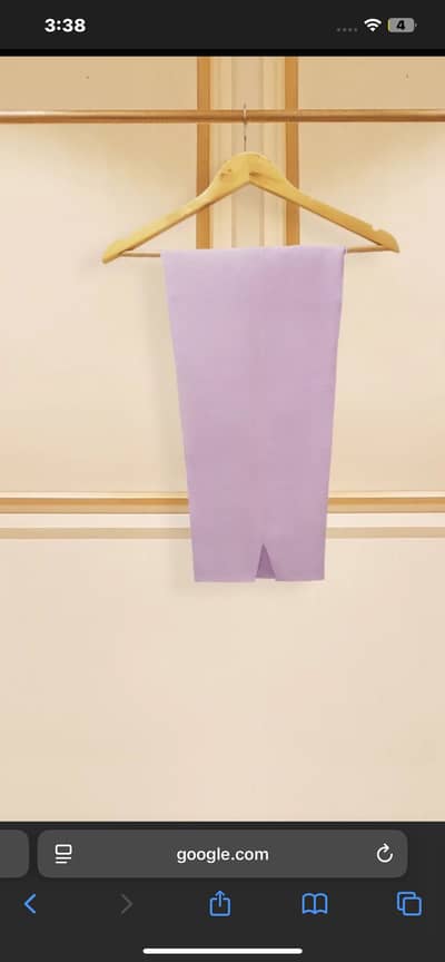 Leavender dress with embroidery and pearls work