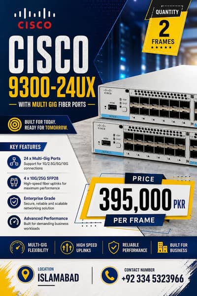 Cisco Catalyst C9300-24UX 24-Port Multi-Gigabit Ethernet Switch