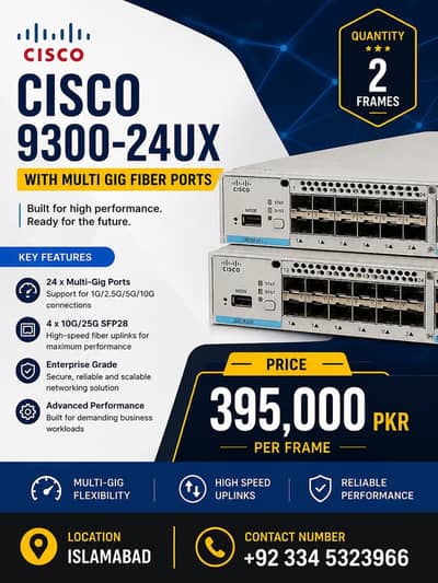 Cisco Catalyst C9300-24UX 24-Port Multi-Gigabit Ethernet Switch