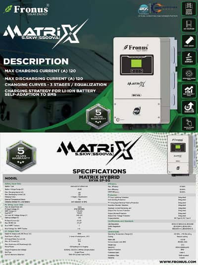 Fronus Matrix 6Kw Single Phase MPPT Base Solar Inverter