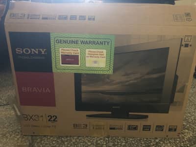 Sony original lcd 22 inch with box all papers original remote