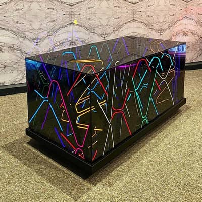 Glowing Infiniti Table/Neon light Table/Unique Table