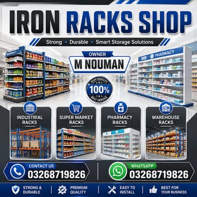 Wall Rack / Store Rack/ Gondola rack / Cash Counter / shopping trolley