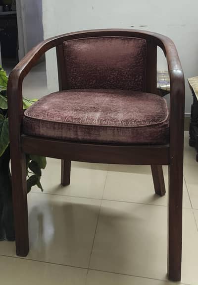 Vintage Solid Wood Armchair for Sale