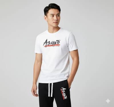 Men's Premium White & Black 2-Piece Summer Tracksuit | S-XL