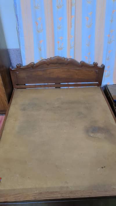 Double bed original wood