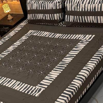 King size 3pc Floral Cotton bedsheet