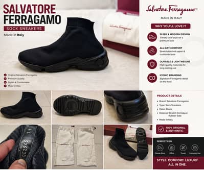 Luxury Ferragamo sock sneakers