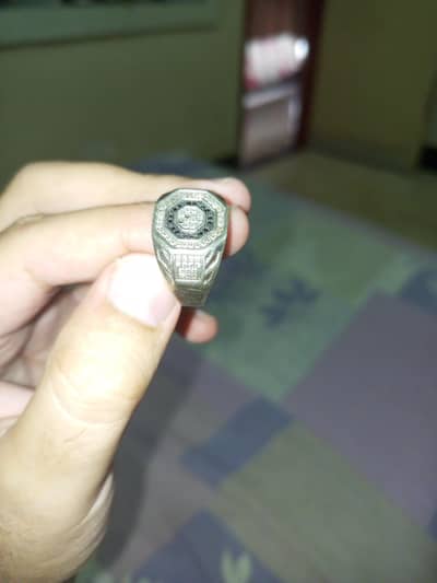 luxury style silver ring 6.4 weight
