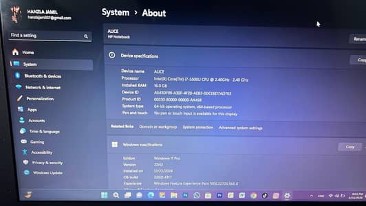 Hp Laptop i7 5th Generation