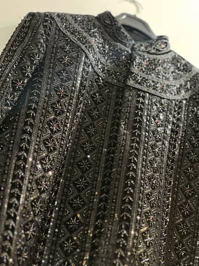 Sherwani black with Pagri