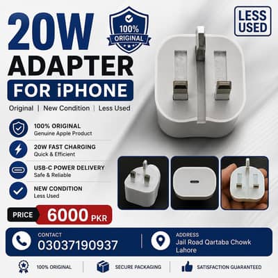 I phone 20W original charger available for sale
