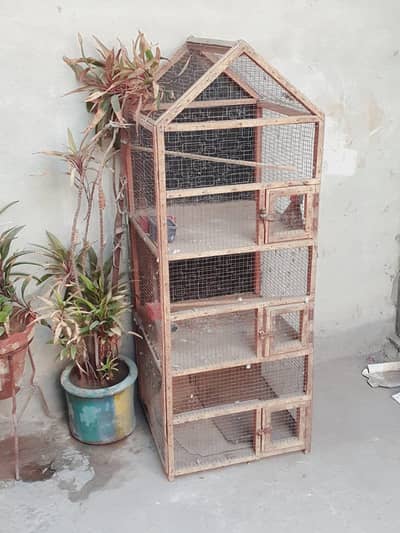 3 Portion wooden cage