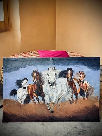 Horse hand painting