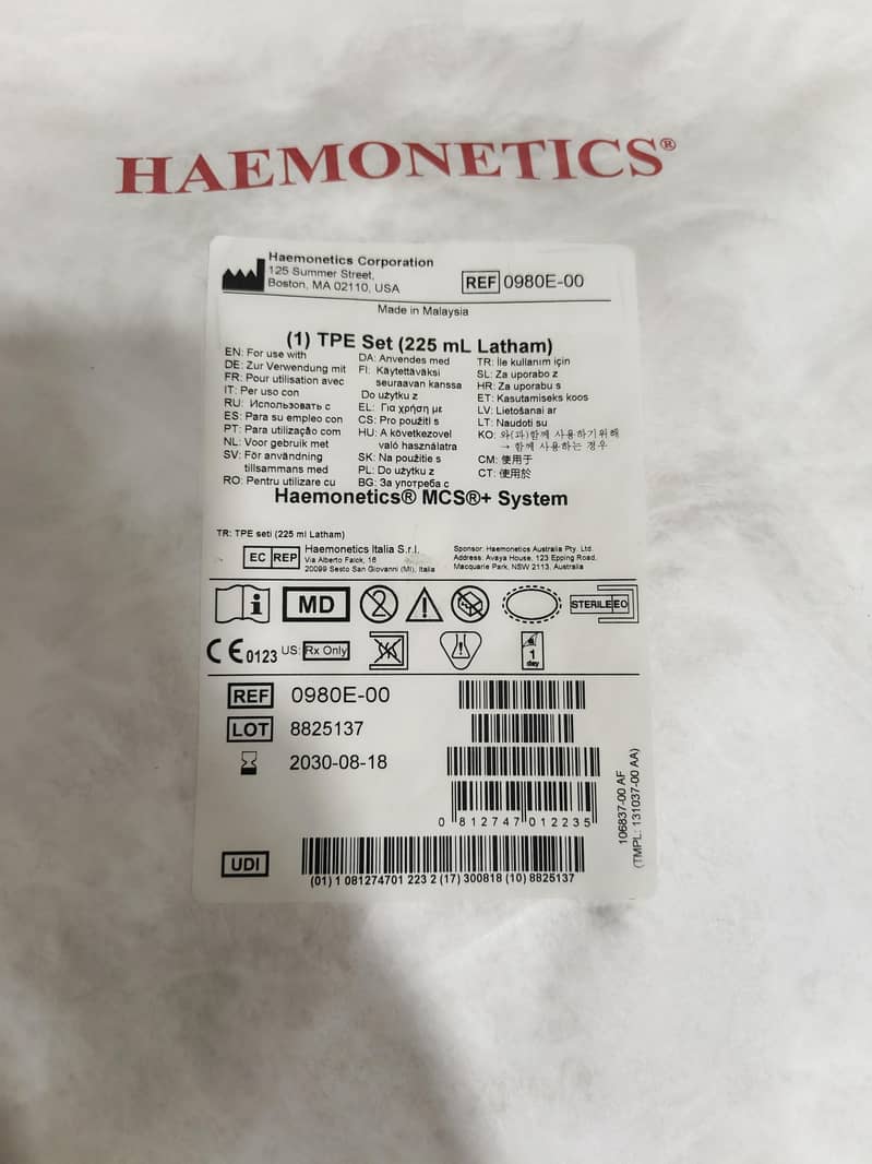 Haemonetics Kit 0