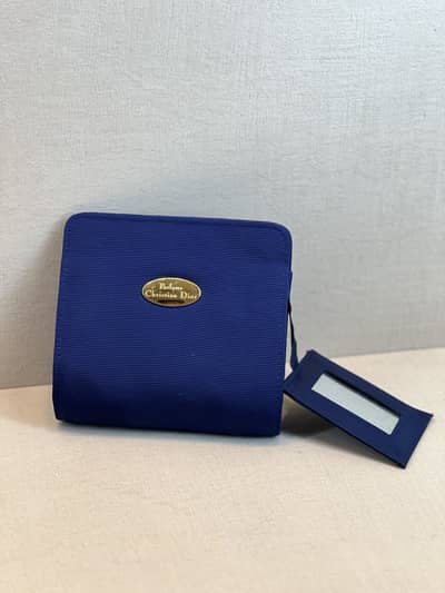 Christian Dior Clutch Navy Blue Cloth