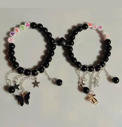 Personalized Best Friends Beaded Bracelet Set | Custom Name Bracelets