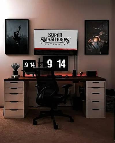 Gaming Style Office Tables , IKEA style big Tables , Multiple Drawers
