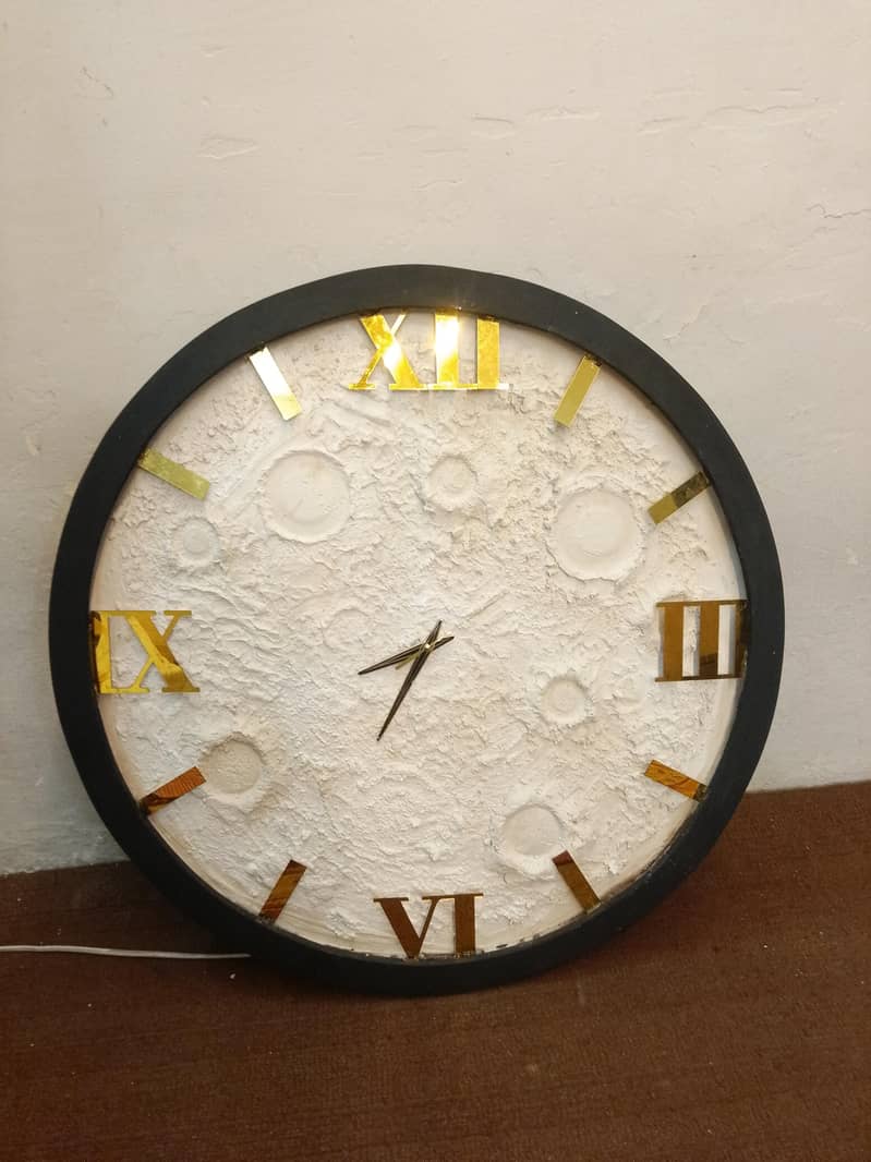 moon Wall clock light 0