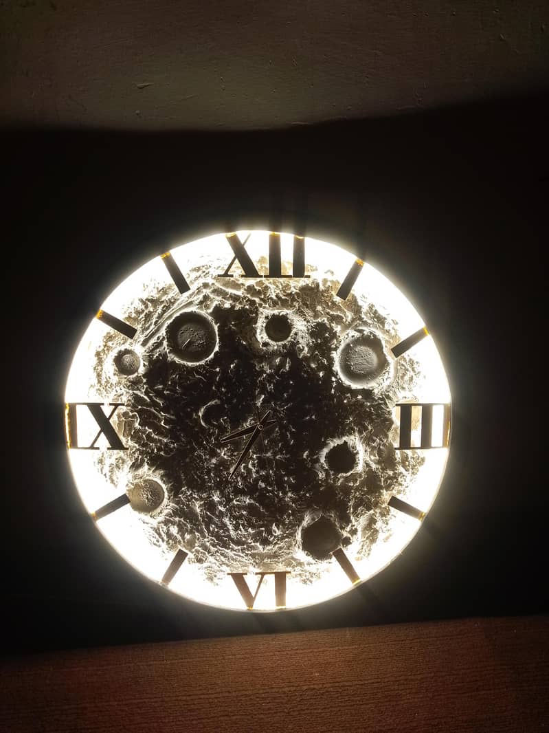 moon Wall clock light 1