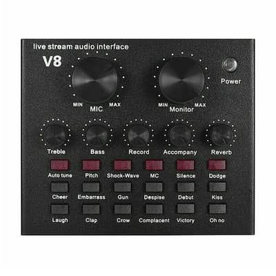 V8 USB Mixer Recording Sound Card