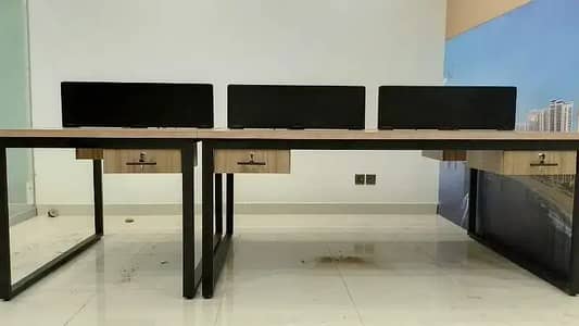 Workstations for Office Employees | Call center cubicles, Office table