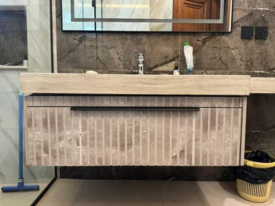 Modern Fluted Bathroom Vanity | Custom Size & Designs Available