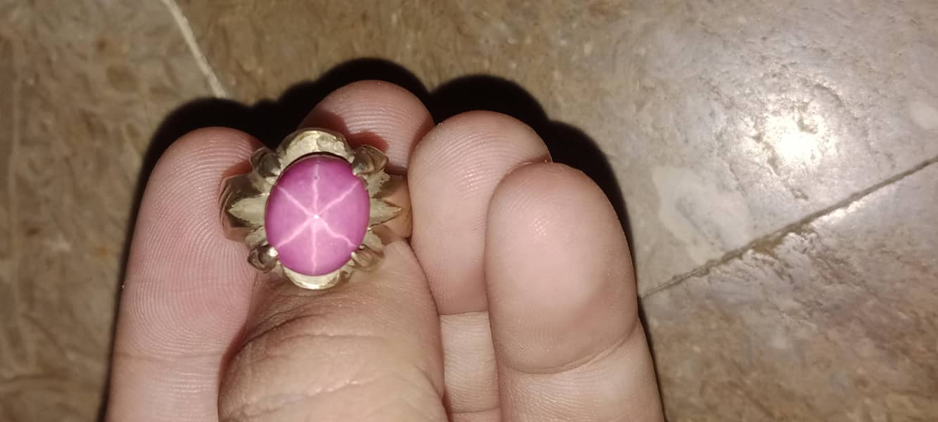Beautiful used star ruby silver ring 1