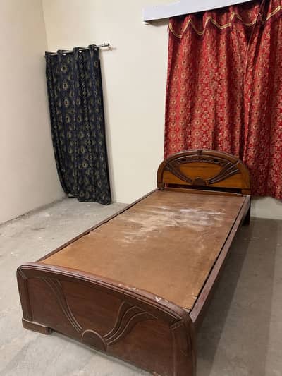 Indian Rosewood Single Bed – Solid Wood – Good Condition