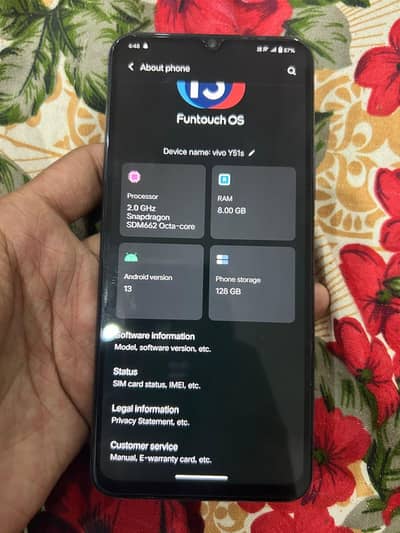 Vivo Y51s 8/128 gb Read description below