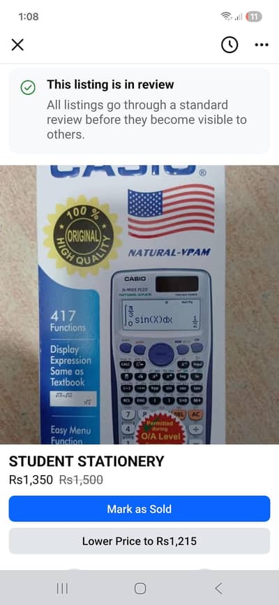 CASIO FULL OPTION CALCULATOR
