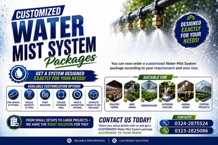 Water Misting System Complete Set & Spare Parts (Retail / Wholesale)