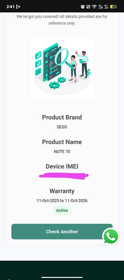 SEGO Note 70 For Sale Warranty Till October 2026