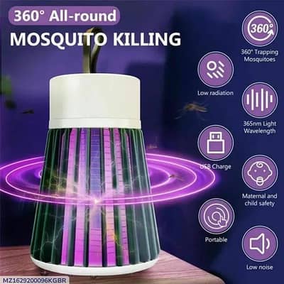 USB Mosquito Killer Lamp 360° UV Light Portable