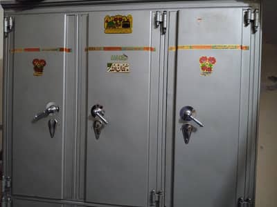iron tripplle door safe almari