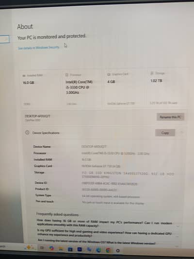 Dell i5 3rd generation