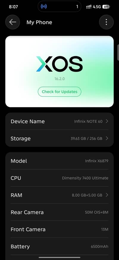 Infinix note 60