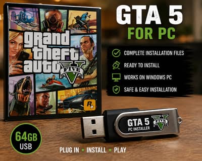 GTA 5 for PC – Ready to Install USB | Fast Installation | Wah Cantt