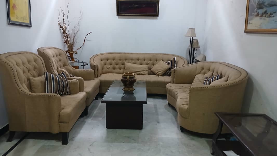 7 seater king size sofa set with solid base 0