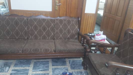 wooden sofa