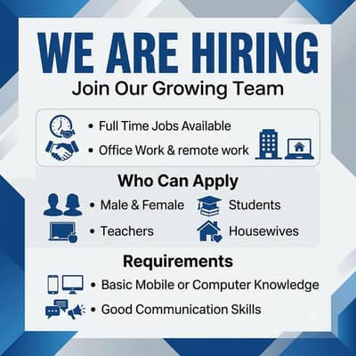 Work from home/ Online work/ Remote job