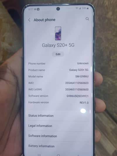 Samsung Galaxy S20 Plus  5G
